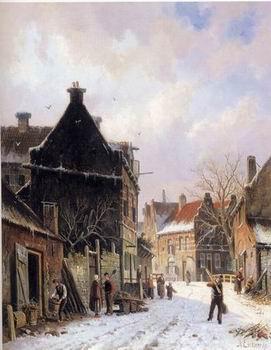 unknow artist European city landscape, street landsacpe, construction, frontstore, building and architecture. 103 oil painting image